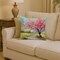 Edge Collections - 14" x 14" - Multicolor - Michigan Apple Blossoms Throw Pillow Indoor Outdoor Decorative Pillow - 1 Piece